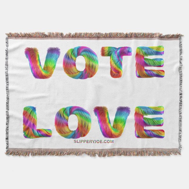 Cobertor SlipperyJoe voto amor igualdade pelo de cores do a (Frente)