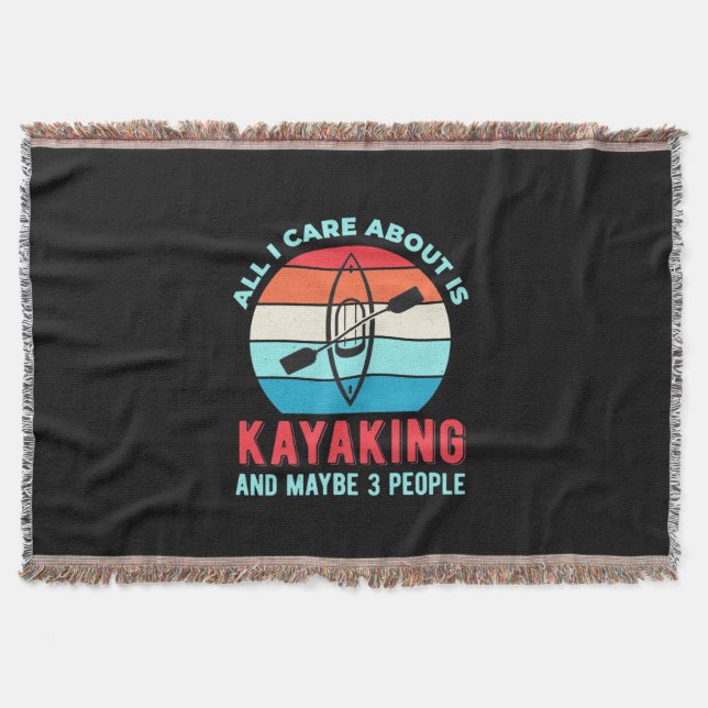 Cobertor Só Me Preocupo Com Kayaking (Frente)