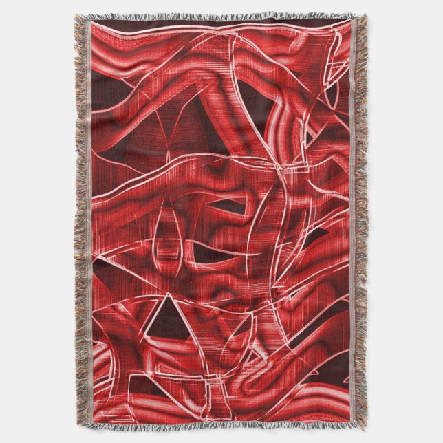 Cobertor Sobreposição cruzada de restos de fita de acrílico (Frente Vertical)