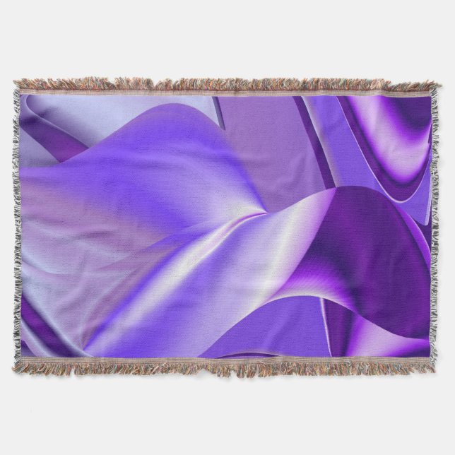 Cobertor Sonhos de Arco-íris de Flor Roxa (Frente)