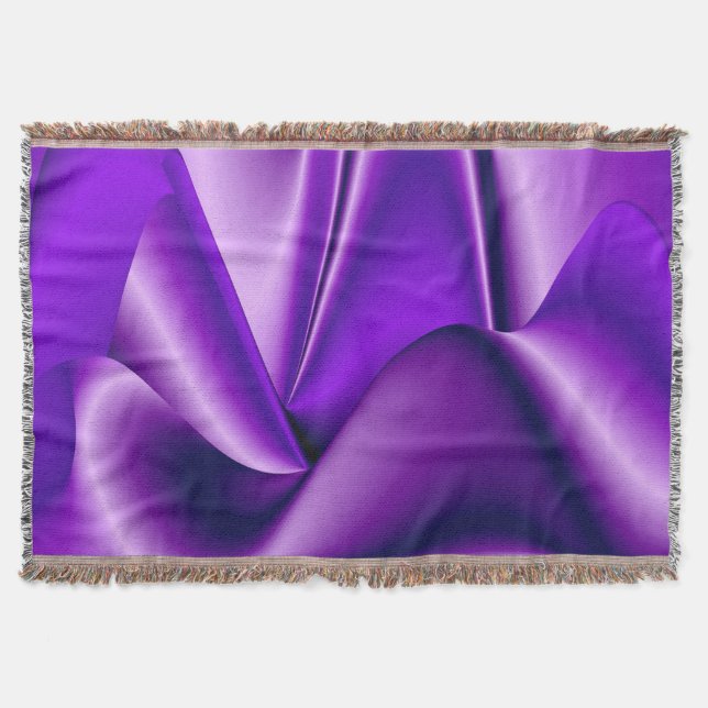 Cobertor Sonhos de Arco-Íris de Flor Roxo (Frente)