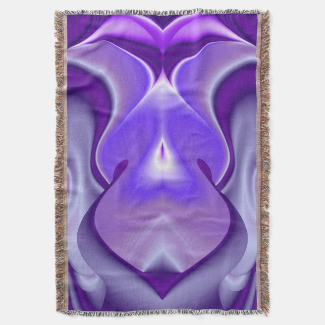 Cobertor Sonhos de Arco-Íris de Flor Roxo (Frente Vertical)