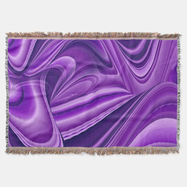 Cobertor Sonhos de Arco-Íris de Flor Roxo (Frente)