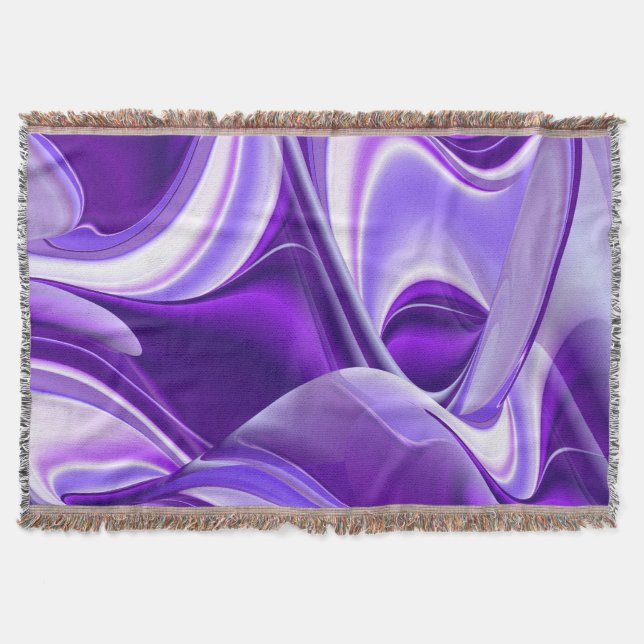 Cobertor Sonhos de Arco-Íris de Flor Roxo (Frente)