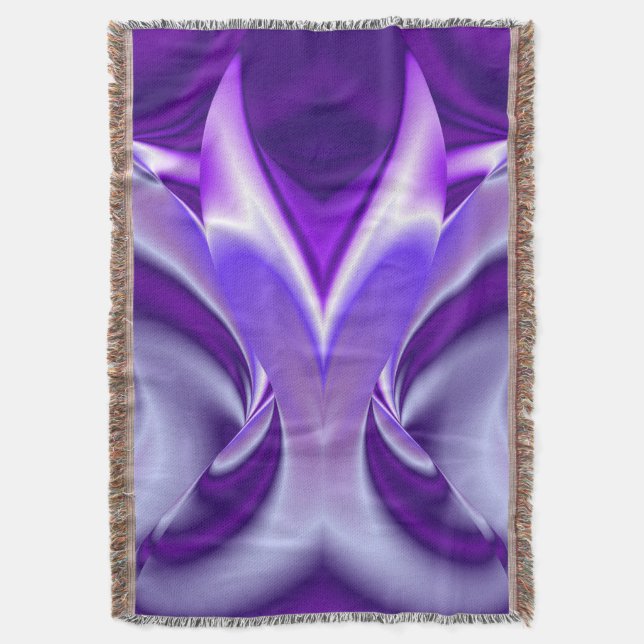 Cobertor Sonhos de Arco-Íris de Flor Roxo (Frente Vertical)
