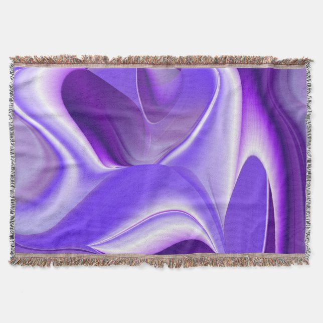 Cobertor Sonhos de Arco-Íris de Flor Roxo (Frente)