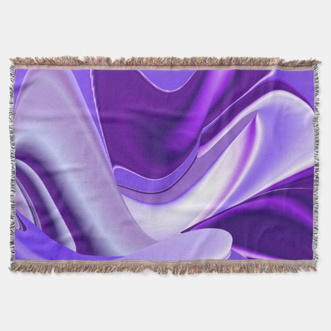 Cobertor Sonhos de Arco-Íris de Flor Roxo (Frente)