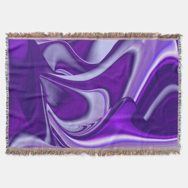 Cobertor Sonhos de Arco-Íris de Flor Roxo (Frente)