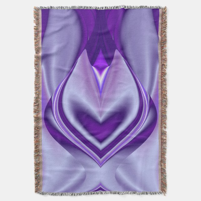 Cobertor Sonhos de Arco-Íris de Flor Roxo (Frente Vertical)