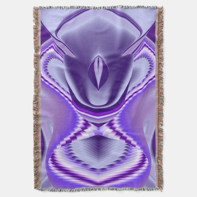 Cobertor Sonhos de Arco-Íris de Flor Roxo (Frente Vertical)