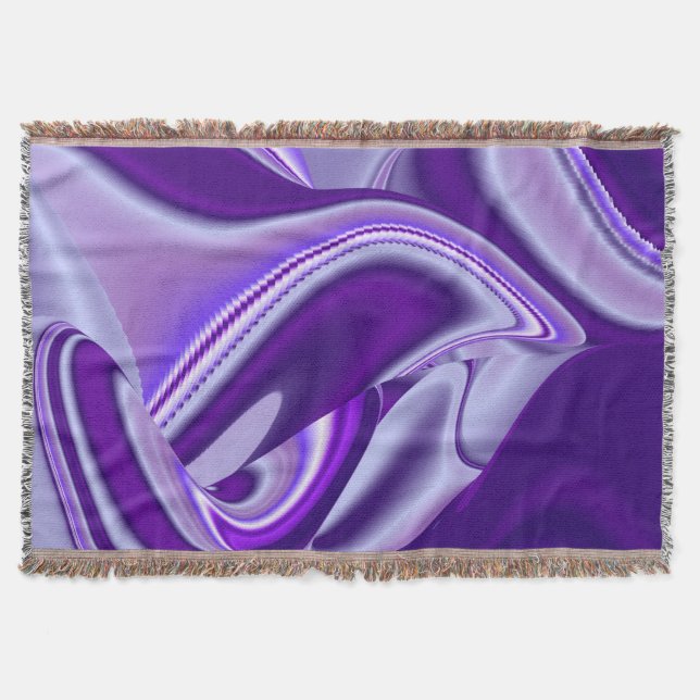Cobertor Sonhos de Arco-Íris de Flor Roxo (Frente)