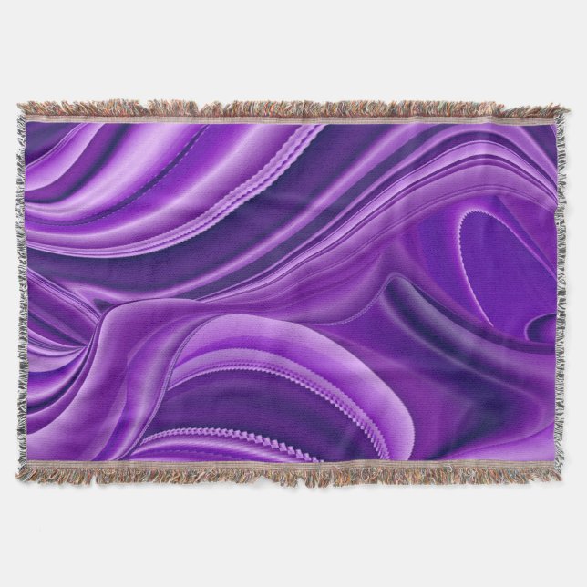 Cobertor Sonhos de Arco-Íris de Flor Roxo (Frente)