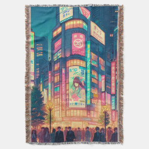 Cobertor Sonhos Neon de Shibuya