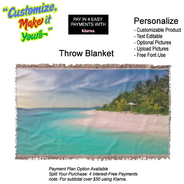 Cobertor Soquete 10 de Ponta de Praia Sunset (Sunset Beach Throw Blanket 10.
)