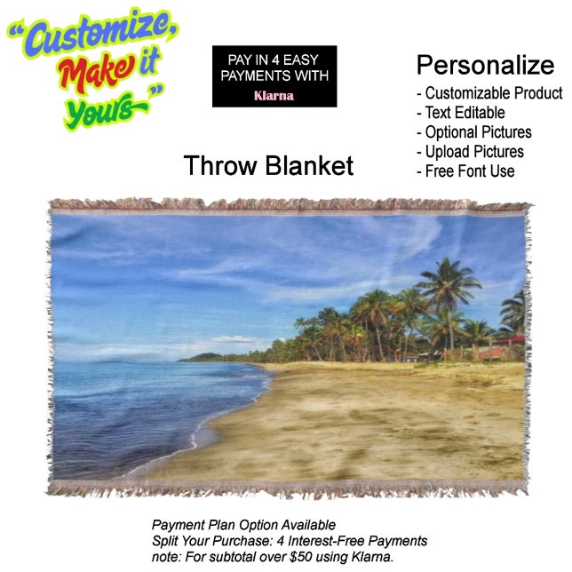 Cobertor Soquete de Lançamento de Praia Sunset 7 (Sunset Beach Throw Blanket 7.)