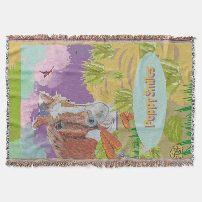 Cobertor Sorrisos populares cores divertidas (Frente)