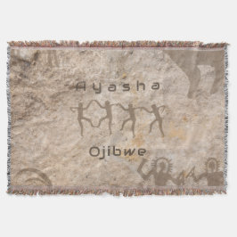 Cobertor Southwest Petroglyhs Custom Tribe/Name