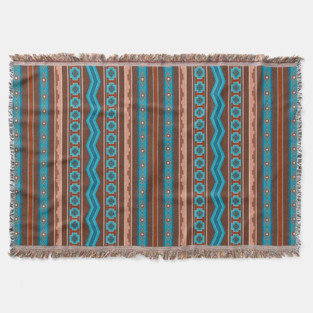 Cobertor Southwest Style Geometric Cameron Gorge Design (Frente)