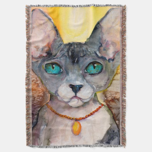 Cobertor Sphynx Cat Portrait Feline Lovers Dream Gift (Frente Vertical)