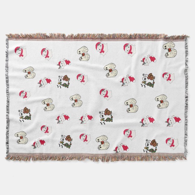 Cobertor Spooky Christmas Throw Blanket  (Frente)