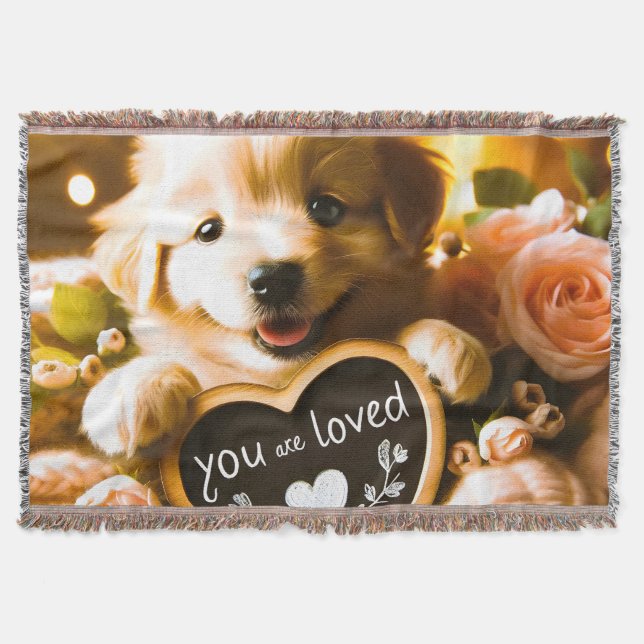 Cobertor "Spread Love" (Amor difundido): Ouro Retriever com (Frente)