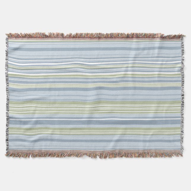 Cobertor Spring Rain and Tropical Blue Stripes (Frente)