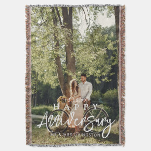 Cobertor Sr. e Sra. Feliz Casamento Personalizado