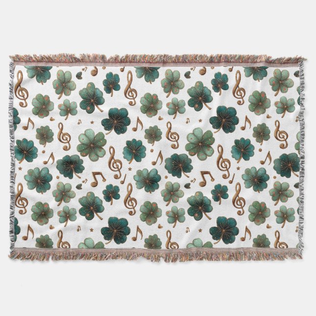 Cobertor St. Patrick’s Day Musical Shamrock (Frente)