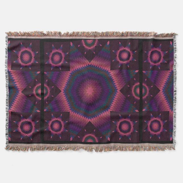 Cobertor Star of Bethlehem Quilt berries (Frente)