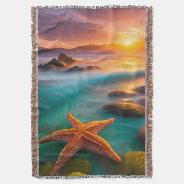 Cobertor Starfish na praia em Sunrise (Frente Vertical)
