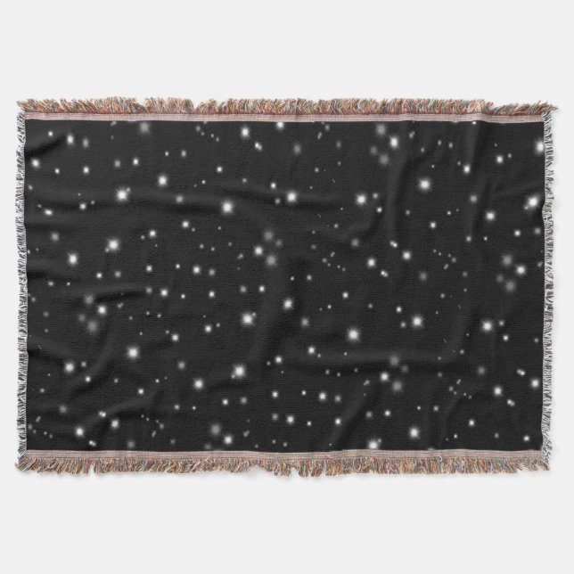 Cobertor Starlight Sparkles Black and White Stars (Frente)