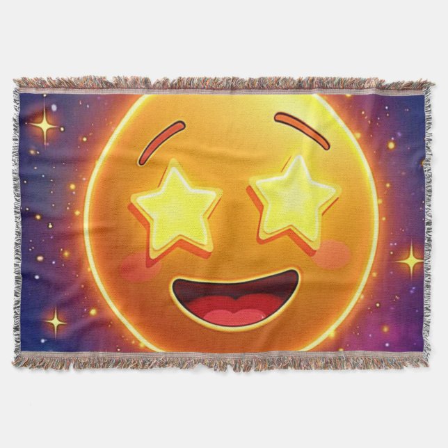 Cobertor Starry Eyed Emoji Joy (Frente)