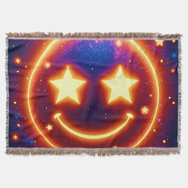 Cobertor Starry-Eyed Glow Emoji (Frente)