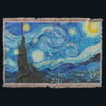 Cobertor Starry Night por Van Gogh,<br><div class="desc">A famosa pintura de Van Gogh, Starry Night.</div>