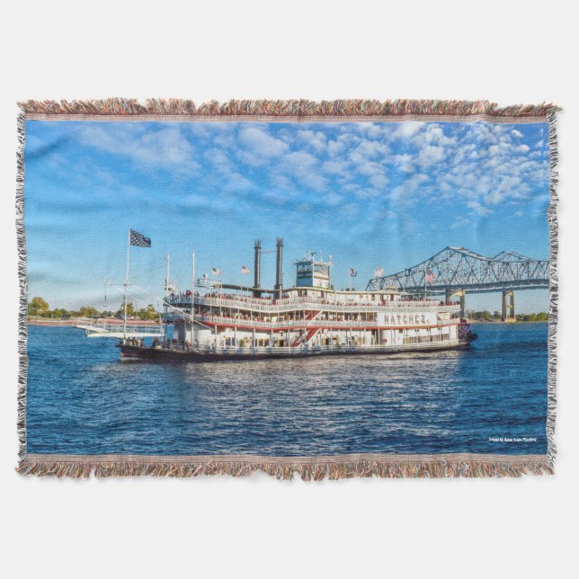 Cobertor Steamboat Natchez, Mississippi River, EUA (Frente)