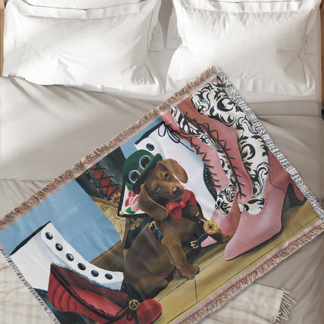 Cobertor Steampunk Dachshund calçados Boot Vitoriano (Criador carregado)