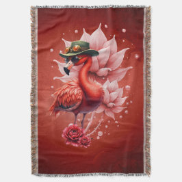 Cobertor Steampunk Flamingo - Trabalho de arte Digital Fant