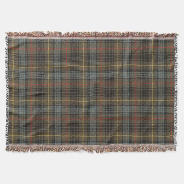 Cobertor Stewart Hunting Weathered Tartan - Padrão de Xadre (Frente)