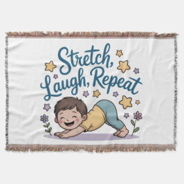 Cobertor Stretch laugh repeat yoga lover