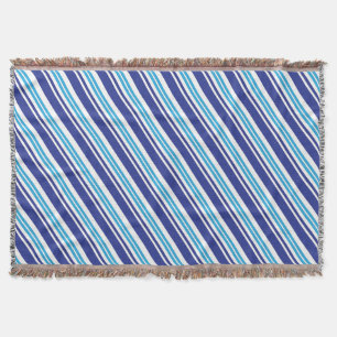 Cobertor Stripe de menta Azul