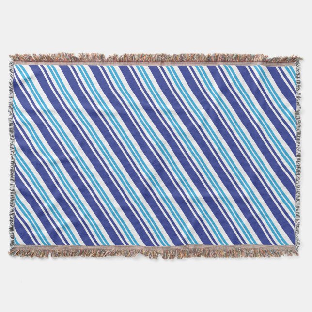 Cobertor Stripe de menta Azul (Frente)