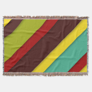 Cobertor Stripes Diagonais Multicolorido