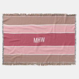 Cobertor Stripes Padrão monograma personalizado lança cober