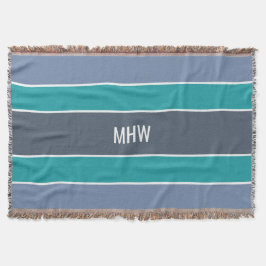 Cobertor Stripes Padrão monograma personalizado lança cober