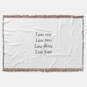 Cobertor Sua mensagem aqui adiciona nome de texto monograma