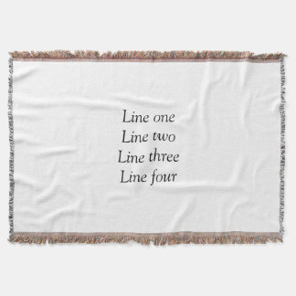 Cobertor Sua mensagem aqui adiciona nome de texto monograma