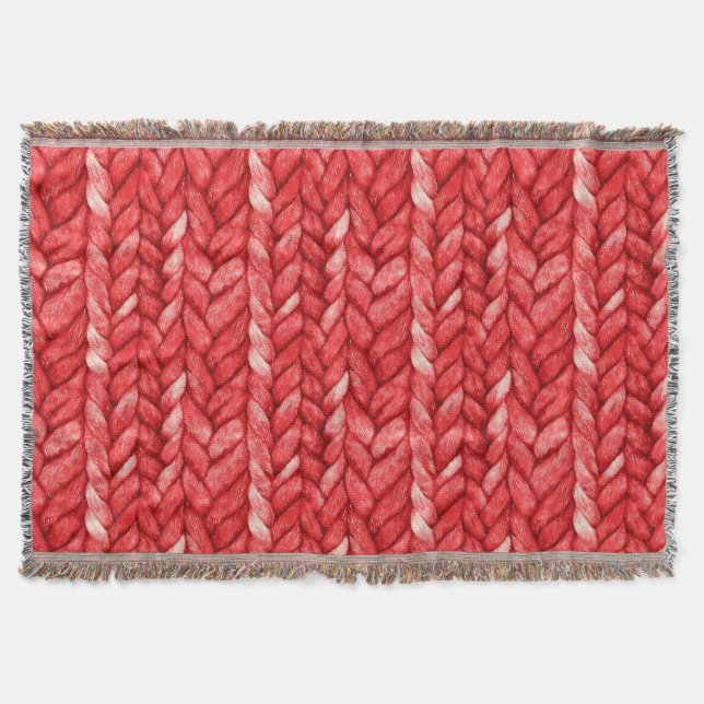 Cobertor Suéter Vermelho Chic Cozy (Frente)