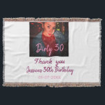 Cobertor Sujo 30 Adição de Apelido de Aniversário pink data<br><div class="desc">Design para o amor do casal</div>