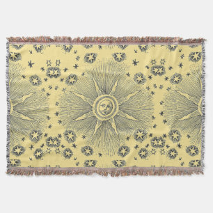 Cobertor Sun Stars Antiguamente Night Sky Medieval Zodieval
