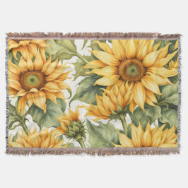 Cobertor Sunflower Art Pattern Design